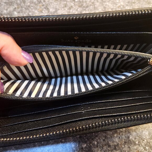 Kate Spade Zip Wallet - Metallic Pink - Like New - Picture 6 of 11